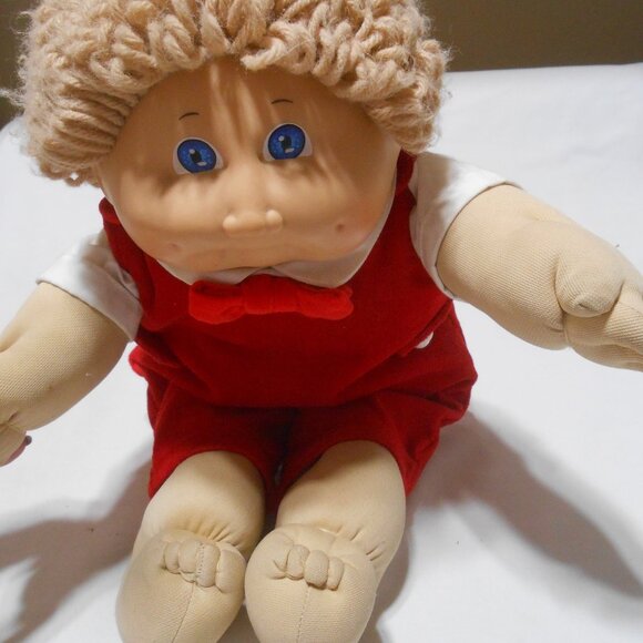VTG 1984 CABBAGE PATCH KIDS DOLL SIGNED XAVIER ROBERTS 16" SOFT BODY RED OUTFIT - Picture 5 of 13